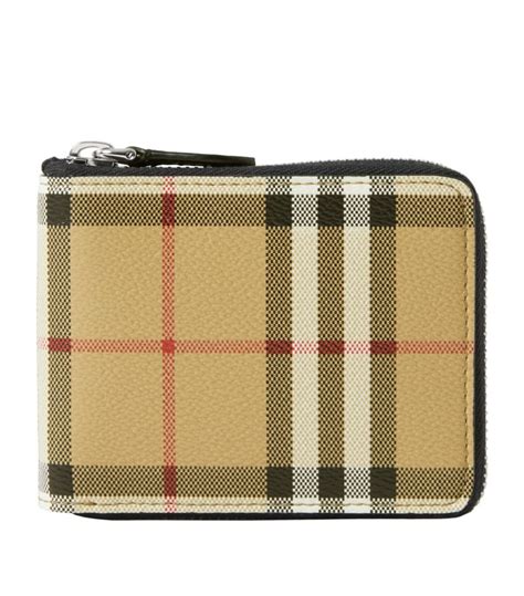 burberry zip wallet|burberry vintage check wallet.